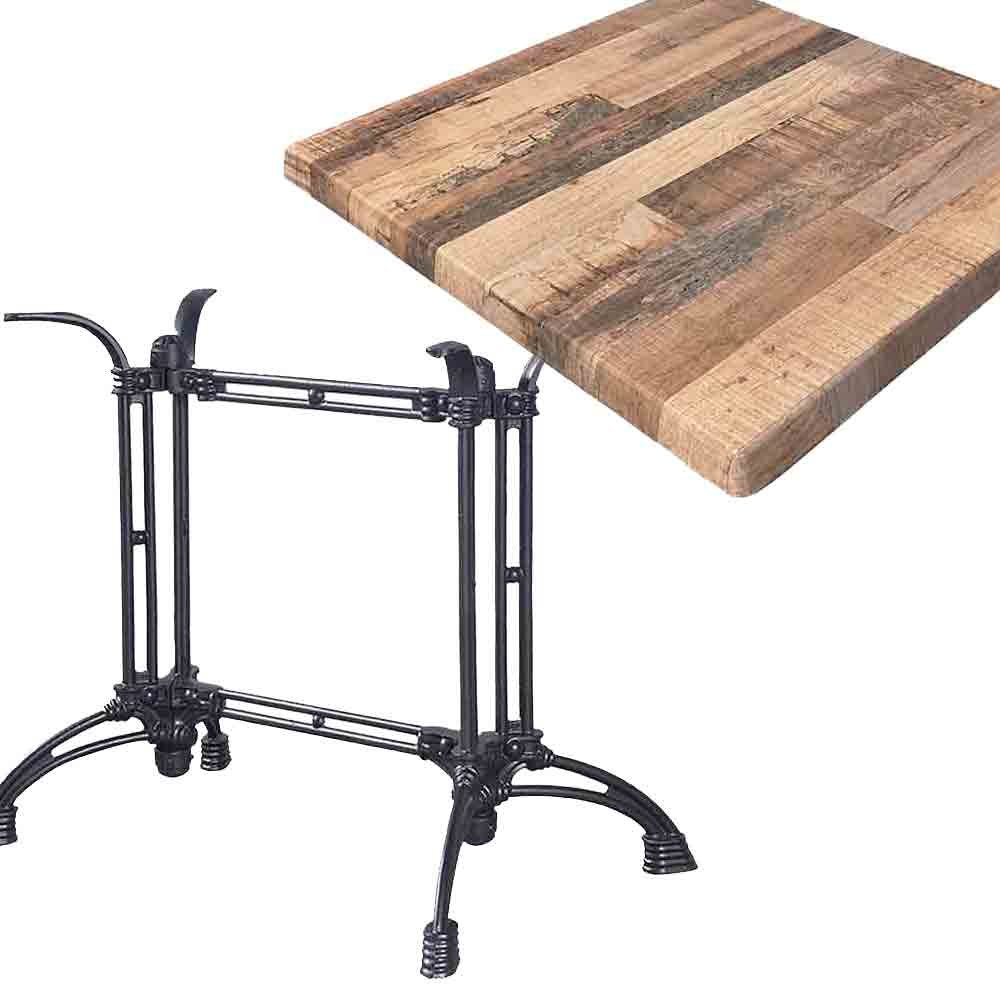 Milano cafe table,table top & cast iron stand - rectangle 8 Milano cafe table,table top & cast iron stand - rectangle - Image 8