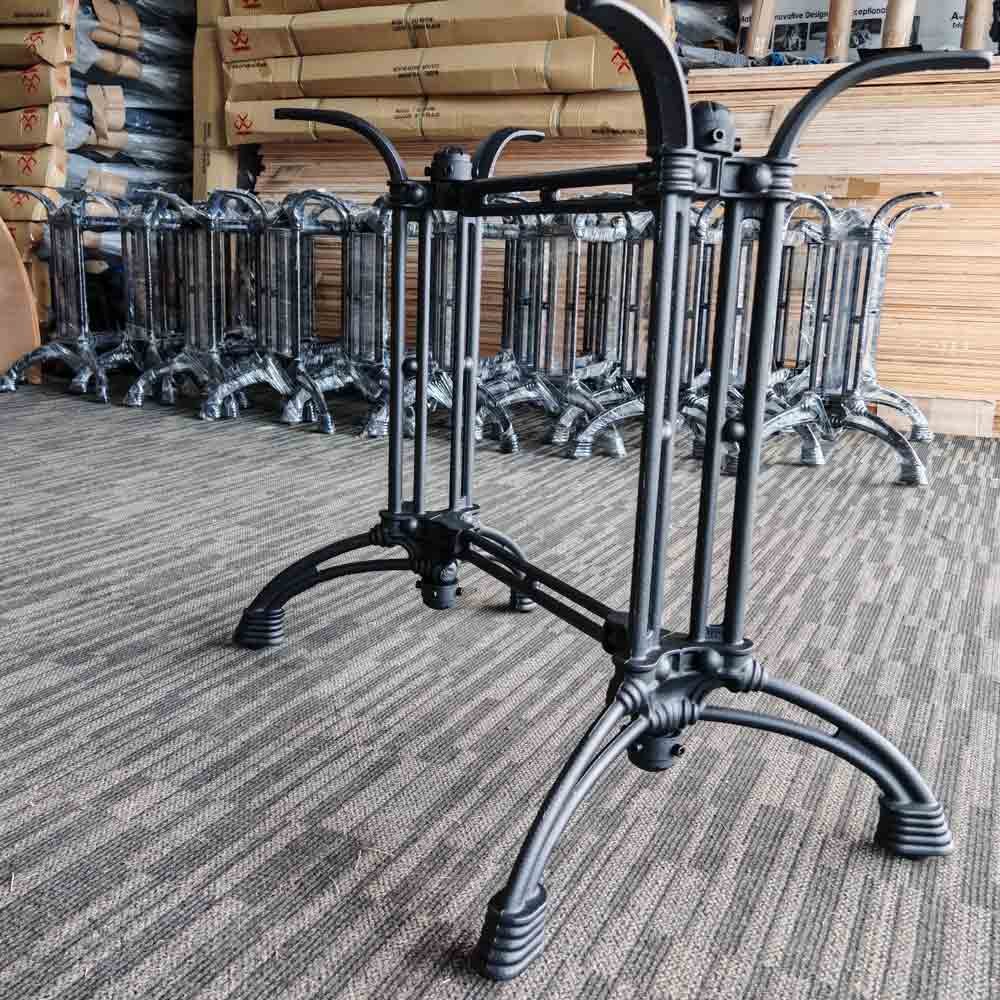 Milano cafe table,table top & cast iron stand - rectangle 12 cafe