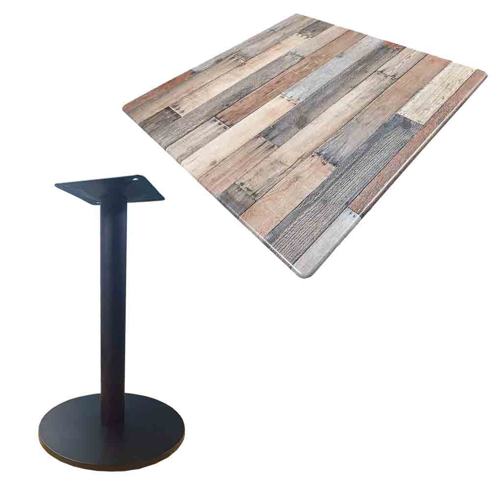 Milano cafe table,table top & solid 33 stand - 600mm SQUARE 3 Milano cafe table,table top & solid 33 stand - 600mm SQUARE - Image 3
