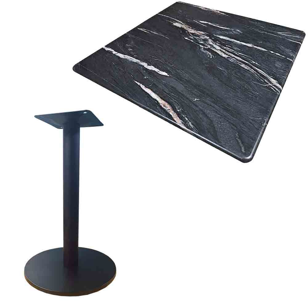 Milano cafe table,table top & solid 33 stand - 600mm SQUARE 4 Milano cafe table,table top & solid 33 stand - 600mm SQUARE - Image 4