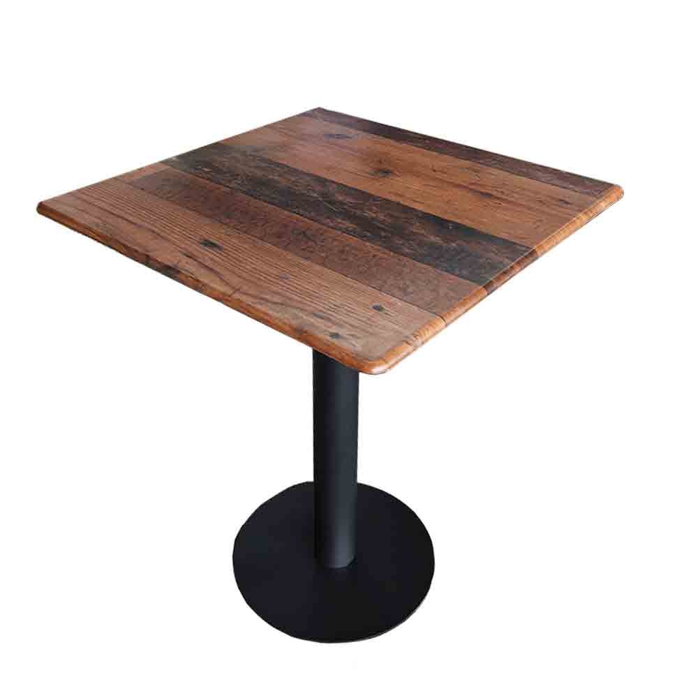 Milano cafe table,table top & solid 33 stand - 600mm SQUARE 1 cafe table