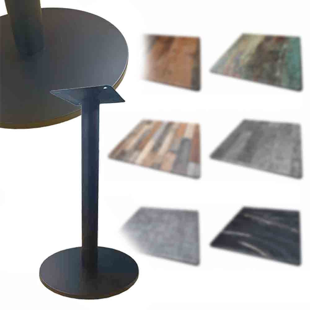 Milano cafe table,table top & solid stand - 600mm Square 1 cafe table