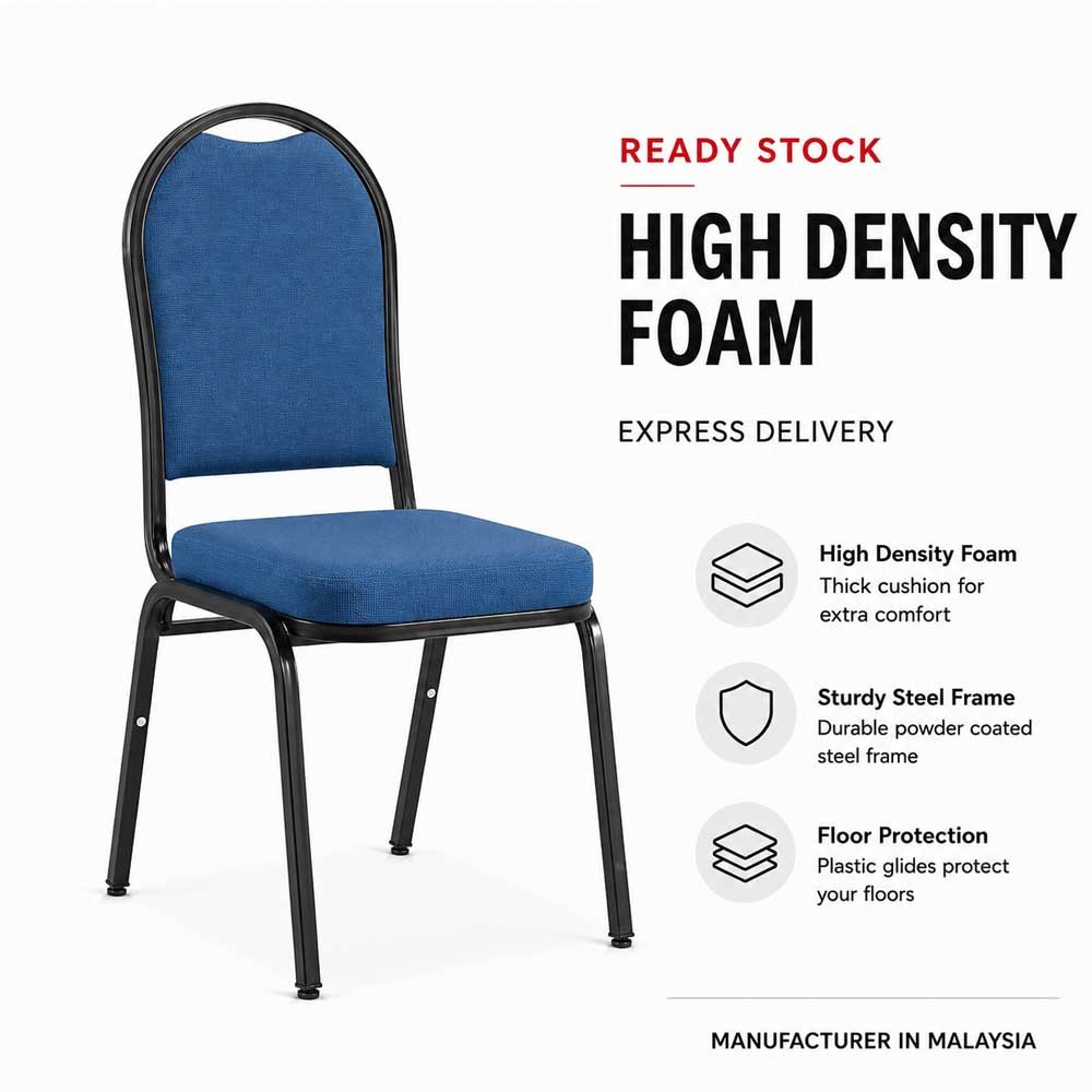 Banquet chair, restaurant, cafe furniture,black metal frame- round 4 Banquet chair, restaurant, cafe furniture,black metal frame- round - Image 4