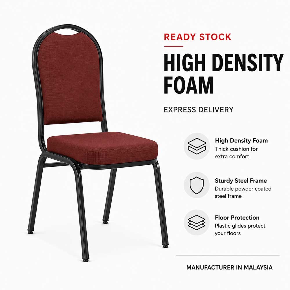 Banquet chair, restaurant, cafe furniture,black metal frame- round 5 Banquet chair, restaurant, cafe furniture,black metal frame- round - Image 5
