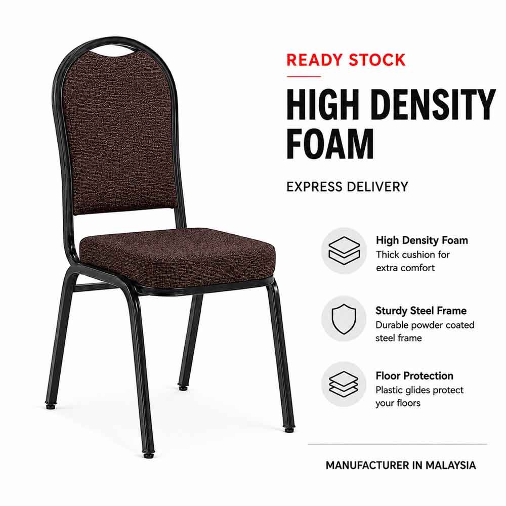 Banquet chair, restaurant, cafe furniture,black metal frame- round 10 Banquet chair, restaurant, cafe furniture,black metal frame- round - Image 10