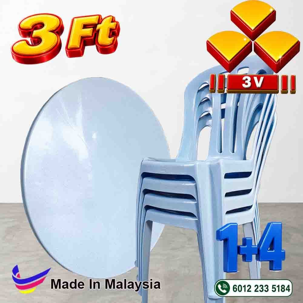 3V plastic banquet table,cafe,restaurant ,dining table - Marble 8 banquet