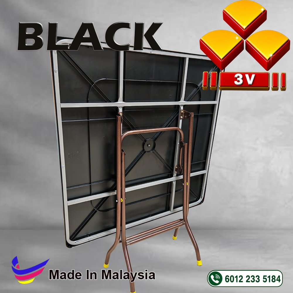 3v plastic table,cafe,restaurant,office,school furniture - Black 3 3v plastic table,cafe,restaurant,office,school furniture - Black - Image 3