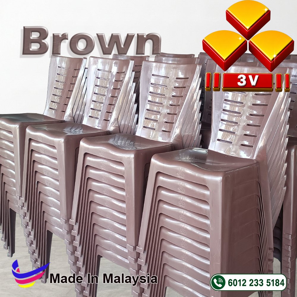 3v plastic cafe chair,restaurant,office,school furniture - Brown 3 3v plastic cafe chair,restaurant,office,school furniture - Brown - Image 3