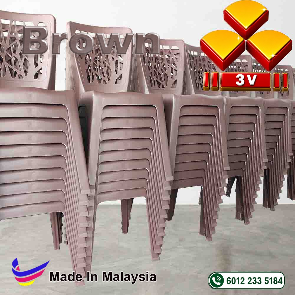 3v plastic cafe chair,restaurant,office,school furniture - Brown 4 3v plastic cafe chair,restaurant,office,school furniture - Brown - Image 4