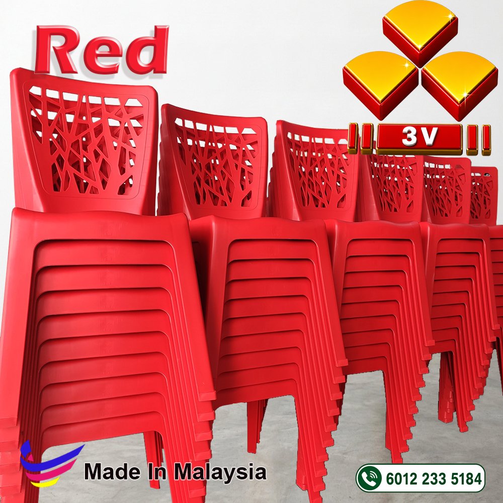 3v plastic furniture,cafe,restaurant,office,school furniture - Red 5 3v plastic furniture,cafe,restaurant,office,school furniture - Red - Image 5