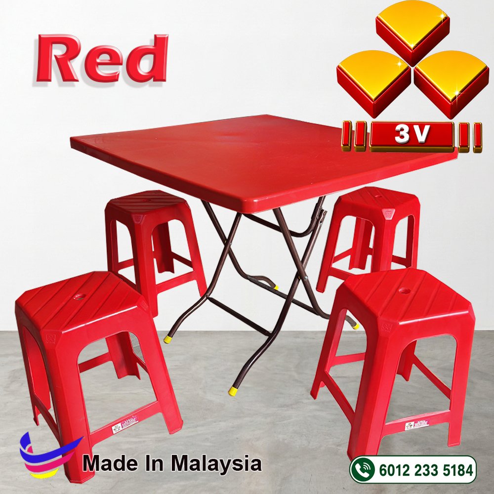 3v plastic furniture,cafe,restaurant,office,school furniture - Red 2 3v plastic furniture,cafe,restaurant,office,school furniture - Red - Image 2