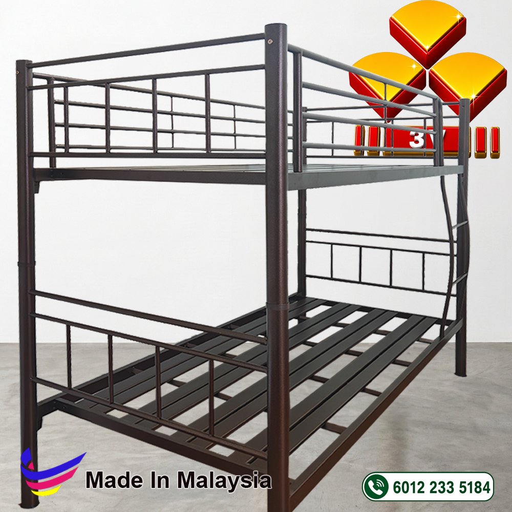 3v Hostel double decker,3v metal bedframe - 50mm 1 3v Hostel double decker