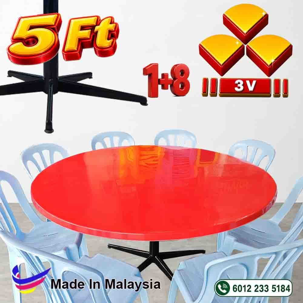 5ft round table, cafe ,restaurant dining table, foldable and stand metal leg 6 5ft round table, cafe ,restaurant dining table, foldable and stand metal leg - Image 6