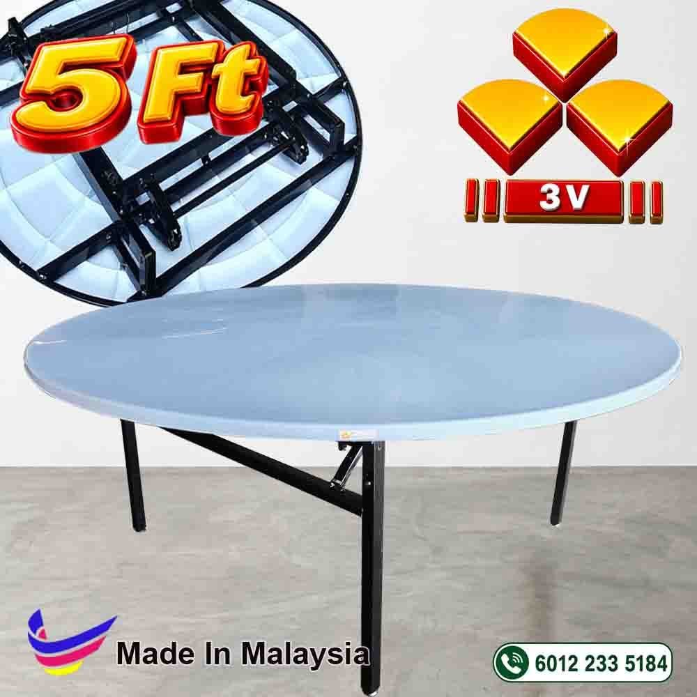 5ft round table, cafe ,restaurant dining table, foldable and stand metal leg 7 5ft round table, cafe ,restaurant dining table, foldable and stand metal leg - Image 7