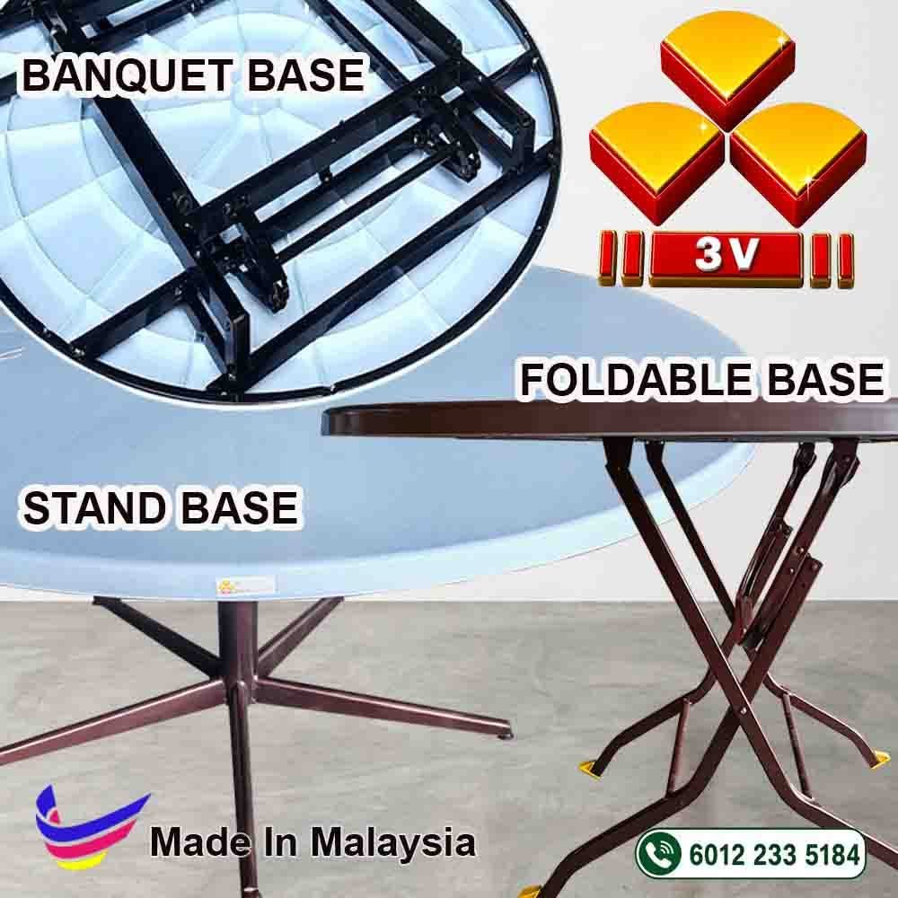 5ft round table, cafe ,restaurant dining table, foldable and stand metal leg 2 5FT ROUND