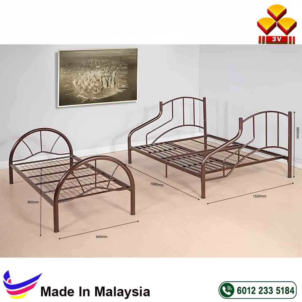 3V Metal Bunk Bed Frame - AG903 (Split-able) 3 3V Metal Bunk Bed Frame - AG903 (Split-able) - Image 3
