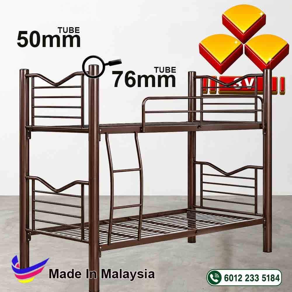3v Double Decker, Hostel Bed, Metal Bedframe Heavy Duty 76mm Tube 1 3v double decker