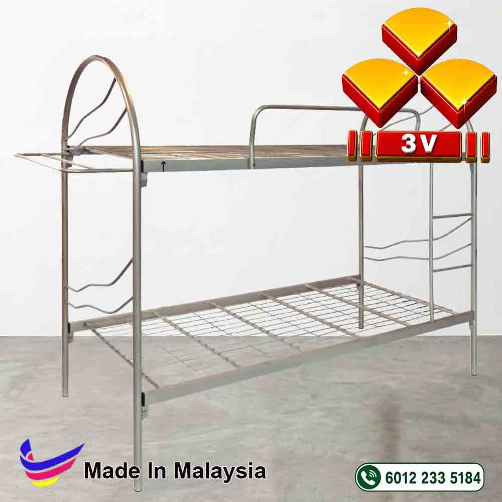 3v Double Decker, Hostel Bed, Metal Bedframe, 2B Bed Frame - 3v/2B 1 3v double decker