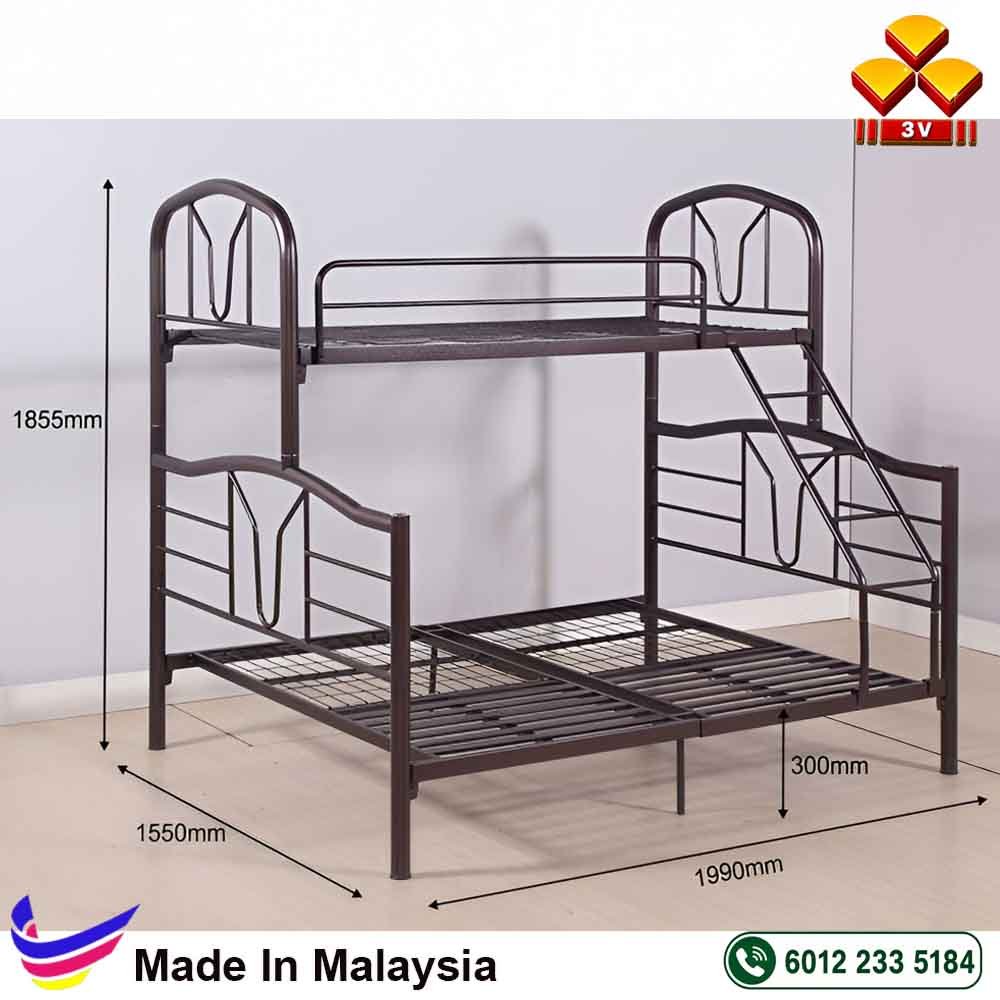 3V Metal Bunk Bed Frame - JE903 (Split-able) 2 Metal Bunk Bed Frame - JE903