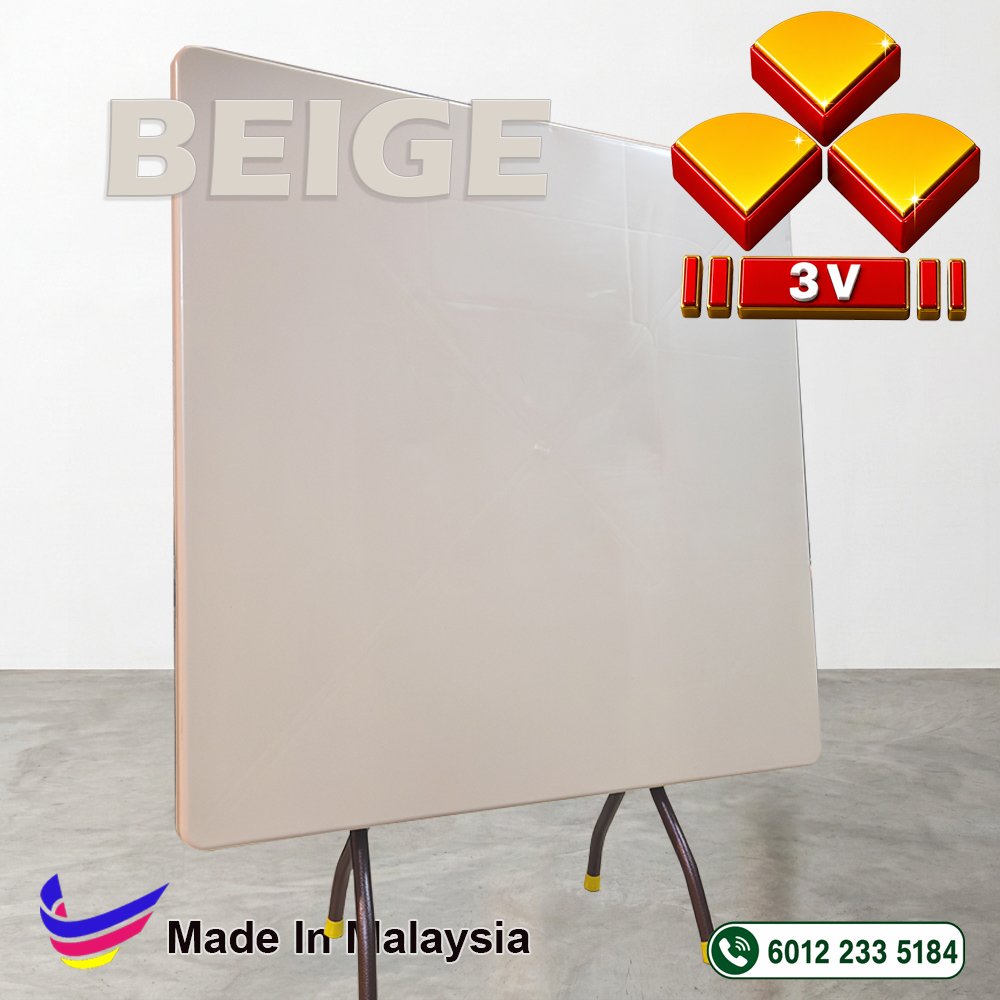 3v Grad A Plastic Table with Metal Leg (New Beige Color) 4 3v Grad A Plastic Table with Metal Leg (New Beige Color) - Image 4
