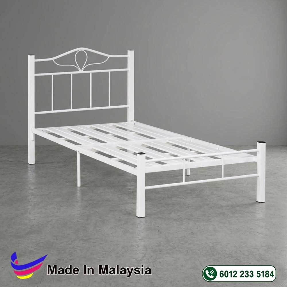 3V 3ft Single Metal Bed Frame - CK White 1 3V 3ft Single Metal Bed Frame - CK White