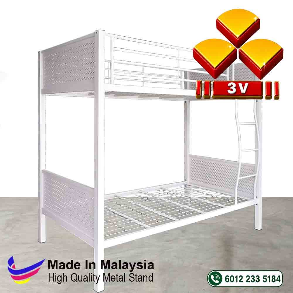 3v Double Decker, Hostel Bed, Metal Bedframe Heavy Duty 50mm Square Tube Design 2 3v Double Decker, Hostel Bed, Metal Bedframe Heavy Duty 50mm Square Tube Design - Image 2