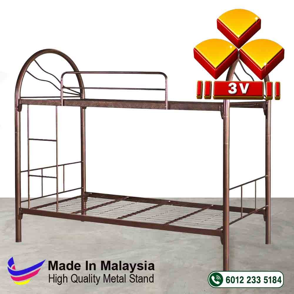 3v Hostel Double Decker, Metal Bedframe, 50mm Tube - 3V/2B 1 3v hostel double decker