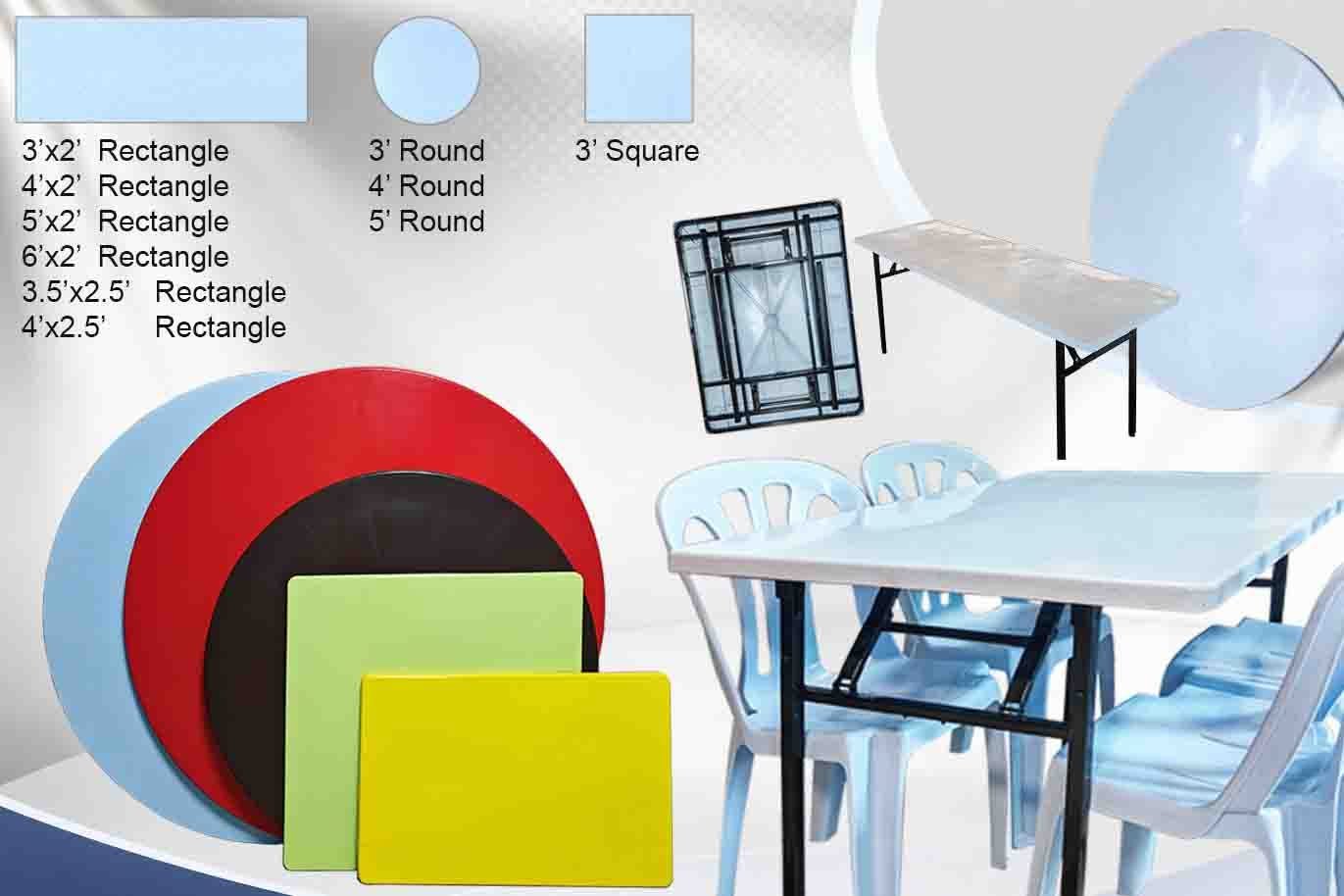 Banquet table & chair, writing,cafe,restaurant 3v table - Red 43 set banquet table